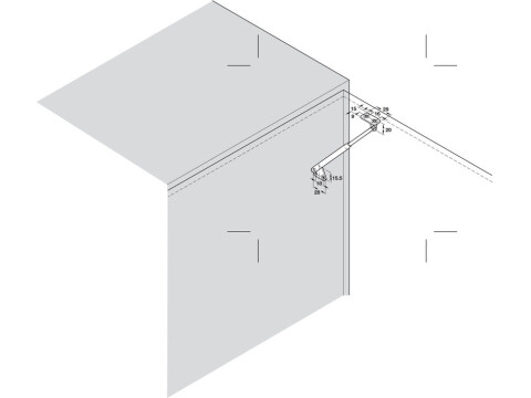 Lid Stay Firmatop 250mm Sprung Brass CP