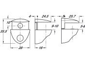 Cobrone Gls Shelf Supp 5-10mm Screw PC