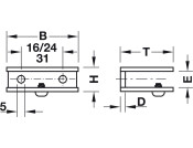 Shelf Clamp Support 6-10mm Screw ZA PCP