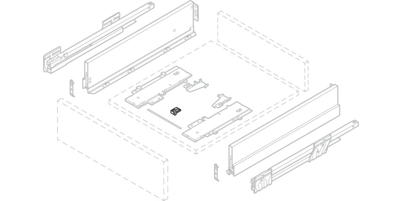 NovaPro Tipmatic Set Max Drawer 600mm