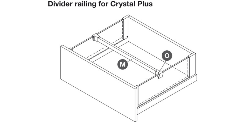 NovaPro Scala Div Rail CTL 1150mm Slv