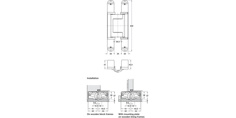 Tectus TE640 3D A8 FR 180D Hinge SC