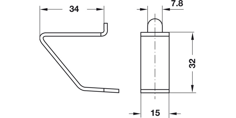 Shelf Support Alu Slv for 283.13.903