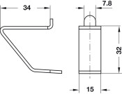 Shelf Support Alu Slv for 283.13.903