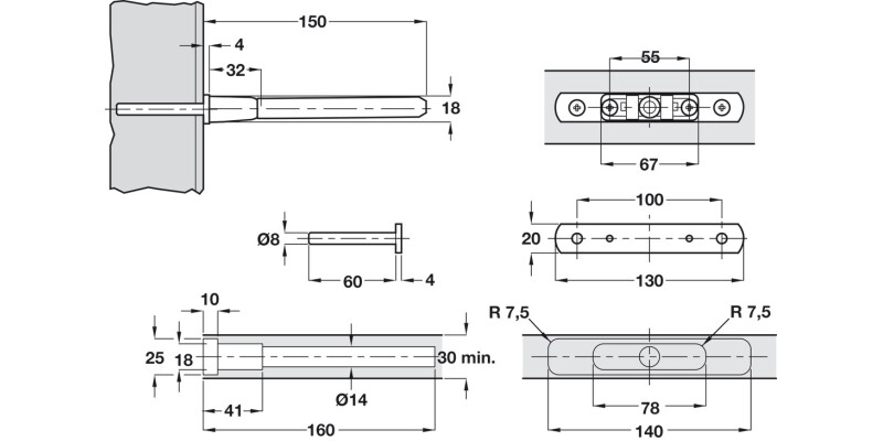 Triade Bracket for Shelf Support ZA St