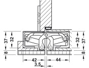 Tectus TE540 3D A8 180D Hinge MB