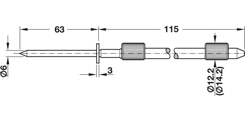 Con Shelf Support 14mm Press Wall