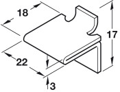 Shelf Support Stud 18x22mm Dbl St EB
