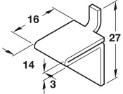 Shelf Support Stud 16x14mm Dbl St Dk Brz