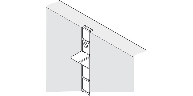 Bookcase Strip U Sec 1829mm St BZP