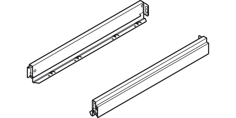 NovaPro Scala Drawer Sides 63/450mm Slv