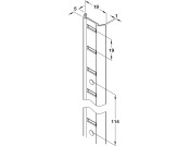 Universal M Bookcase Strip 1829mm St BZP