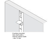 Universal M Bookcase Strip 1829mm St BZP