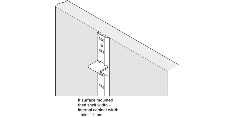 Universal M Bookcase Strip 1829mm St Brw