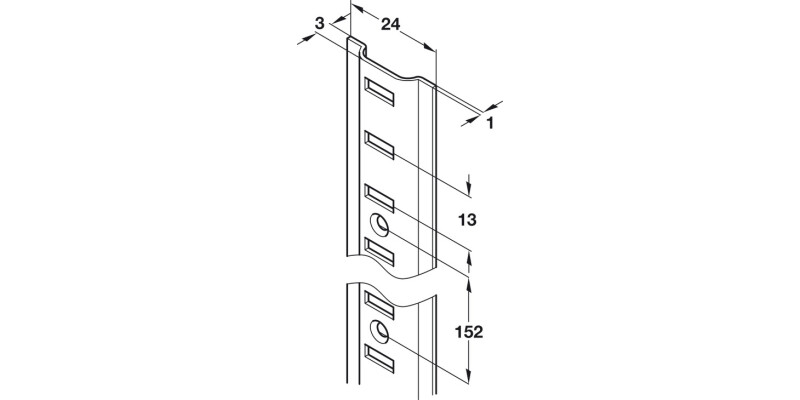 Raised Bookcase Strip 1829mm St Brown