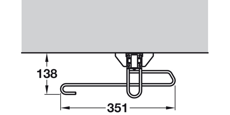 Vibo PO Trouser Rail UM 5kg 448mm Slv