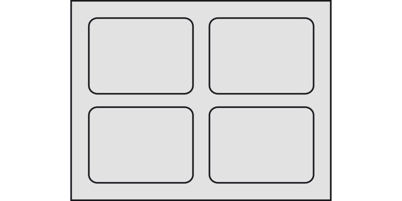 Variant D 28mm Tray 4 Compartments Wht