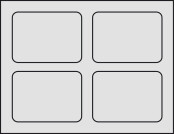 Variant D 28mm Tray 4 Compartments Wht