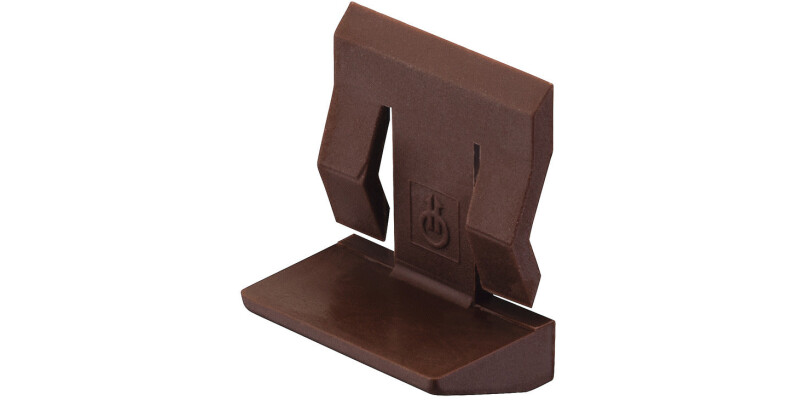 Shelf Support D5mm Plug/Spring Pl Brown
