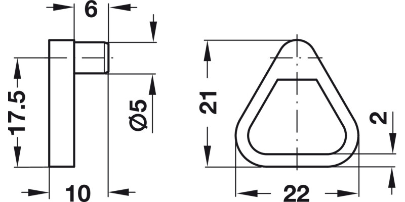 Shelf Retainer D5/16mm Plug Pl Trans