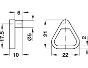 Shelf Retainer D5/16mm Plug Pl Trans