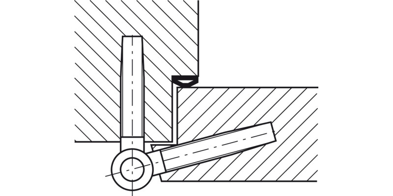 Startec Drill-In Hinge D16x54mm Galv Wht