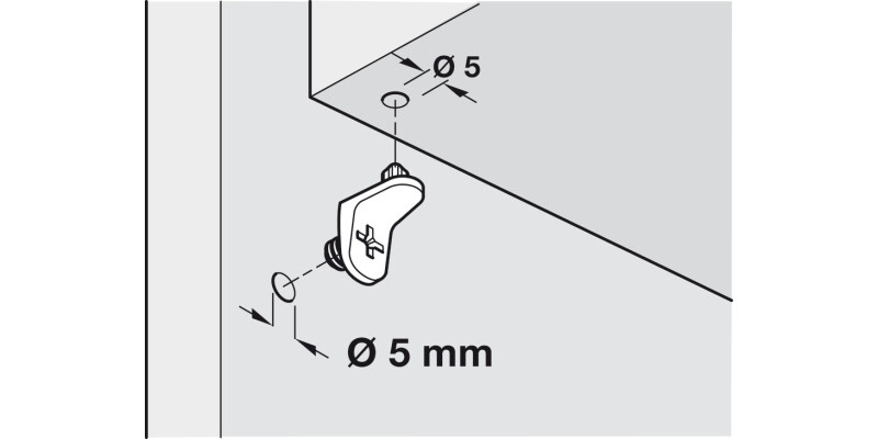 Shelf Support D5mm Plug/Thread ZA NP