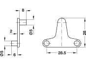 Gls Shelf Clamp D5/16-22mm Plug-In ZA NP