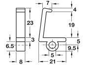 Shelf Retainer D5mm for 282.43.101/905