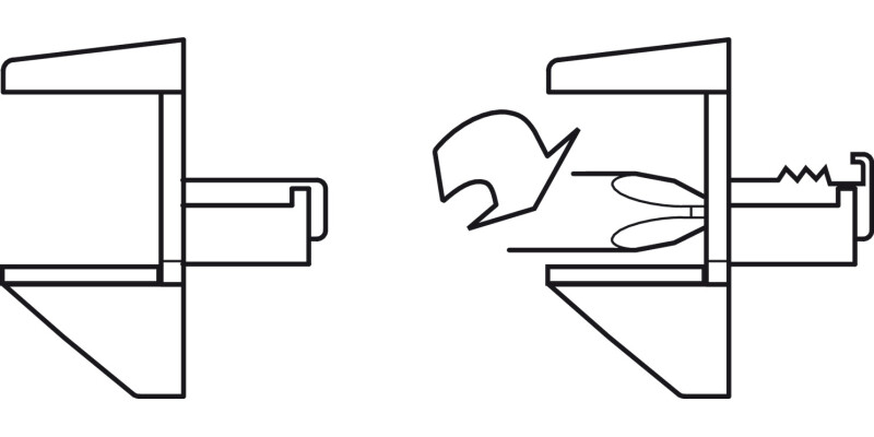 Shelf Clamp Support 6-10mm Plug ZA NP