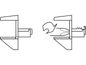 Shelf Clamp Support 6-10mm Plug ZA NP