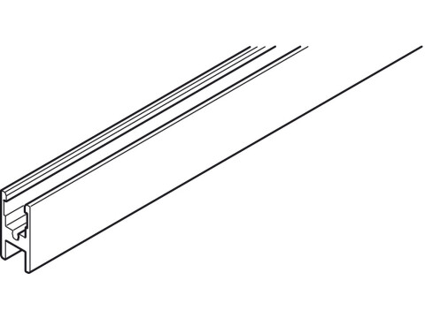 Frame Profile, for Sliding Glass Cabinet Doors, Hawa-Clipo 36GPK and GPPK
