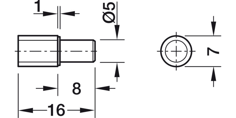 Gls Shelf Support D5mm St Galv Pl Trans