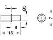 Gls Shelf Support D5mm St Galv Pl Trans