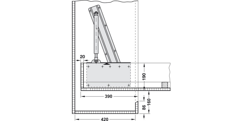 Bed Fitting Front Set Anthracite 9011