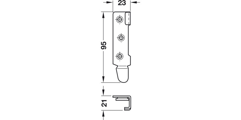Bed Connecting Brackets 145mm Hospa SZP
