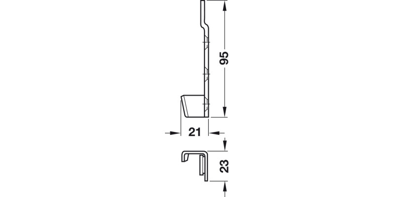 Bed Connecting Brackets 145mm Hospa SZP