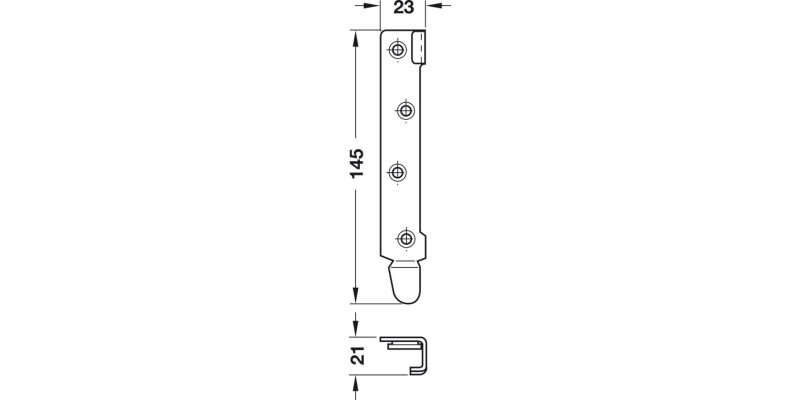 Bed Connecting Brackets 145mm Hospa SZP