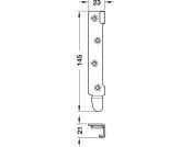 Bed Connecting Brackets 145mm Hospa SZP