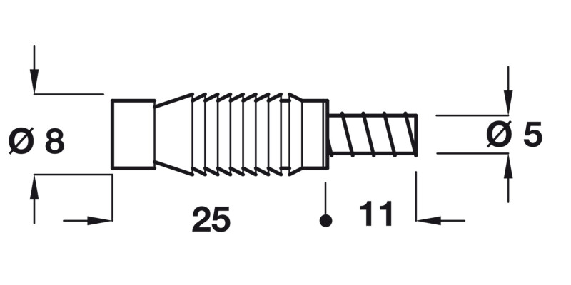 Permanent Assembly Dowel D8/5mm Holes