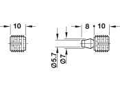 Dowel Connector 2Pt Plug-In Nyl Nat Col