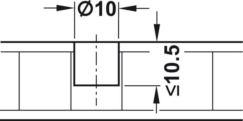 Dowel Connector 2Pt Plug-In Nyl Nat Col