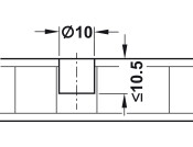 Dowel Connector 2Pt Plug-In Nyl Nat Col