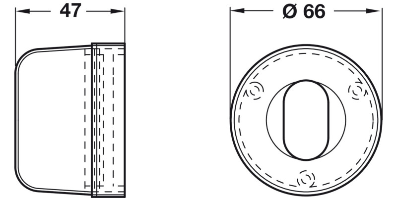 Emergency Dome Cover D66x47mm