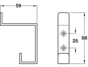 Hat+Coat Hook 59x88mm 316 SSS