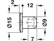 Sleeve Nut M6x12mm SW4 St NP