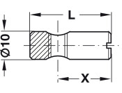 Cross Dowel M6x14mm Eccentric Bright St