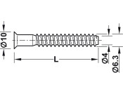 Confirmat Scr D10x50mm D5.0mm SW4 St Glv