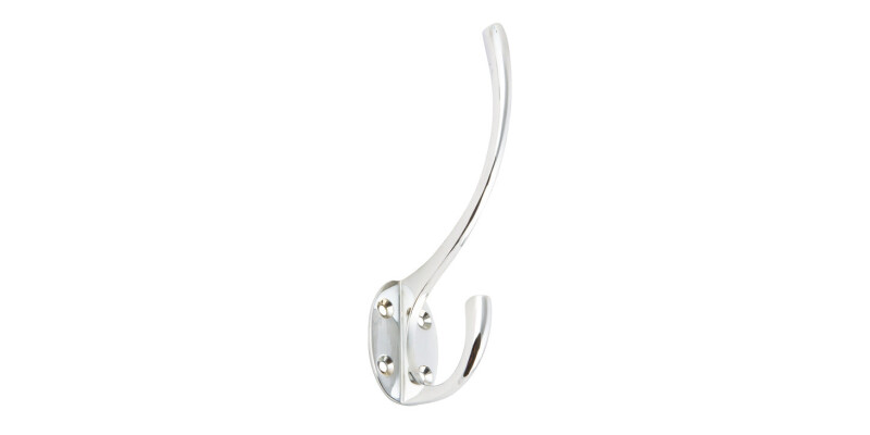 Hat and Coat Hook, Brass, 69 x 137 mm, Hemlock