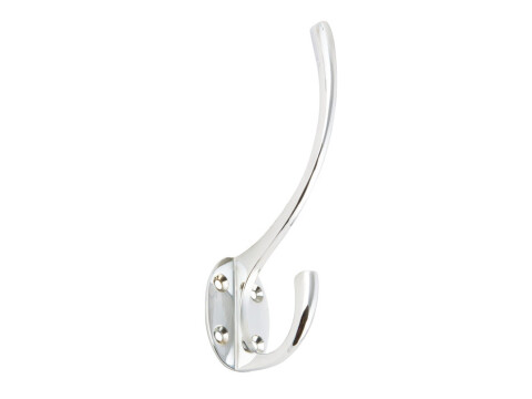Hat and Coat Hook, Brass, 69 x 137 mm, Hemlock